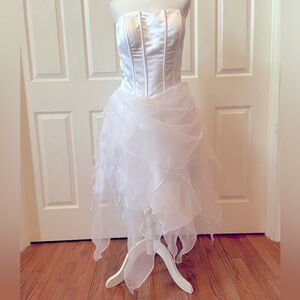 White Strapless Fairy Wedding Dress Size XL EUC